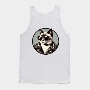 cool rock cat Tank Top